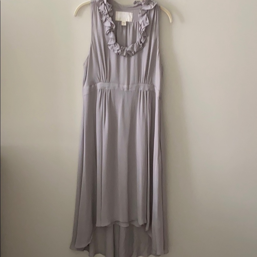 J Crew collection pewter silk party dress